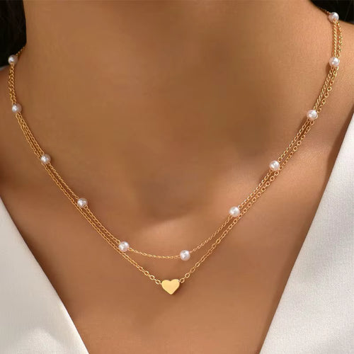 Elegant Layered Pearl Necklace